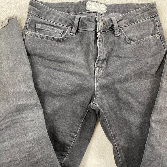 Free People Women's Jeans Size 27 Black Bootcut Frayed Hem Denim - Picture 6 of 10